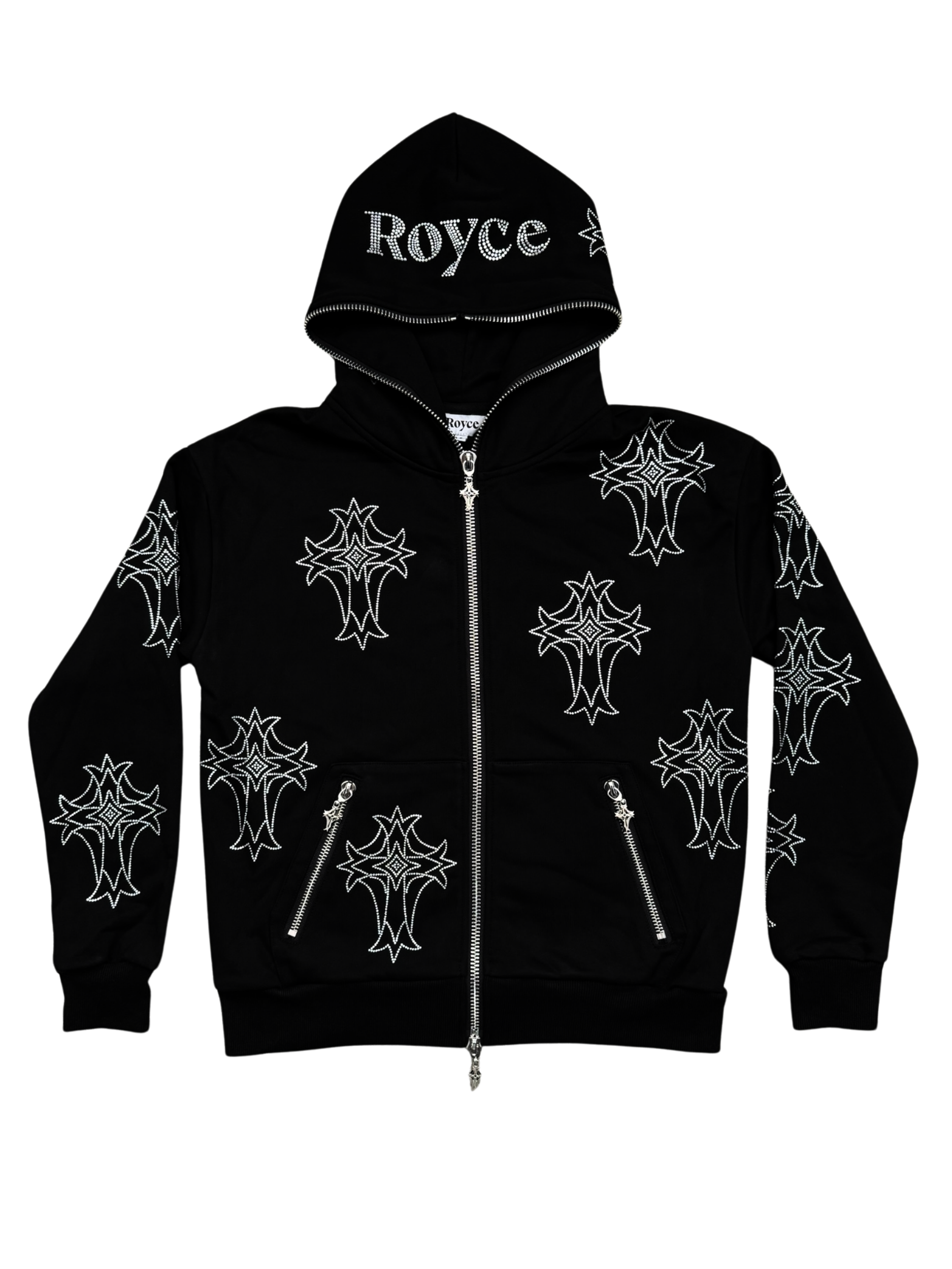 Royce Cross Rhinestone Hoodie