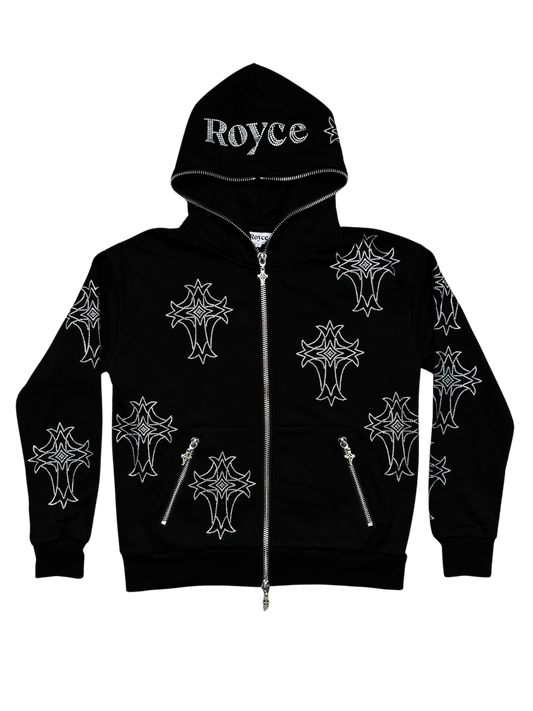 Royce Cross Rhinestone Hoodie