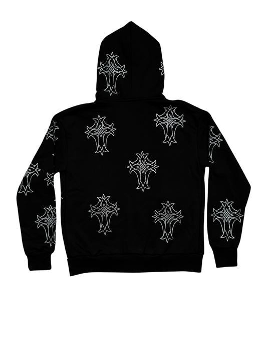 Royce Cross Rhinestone Hoodie