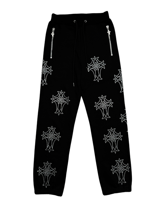 Royce Cross Rhinestone Sweatpants