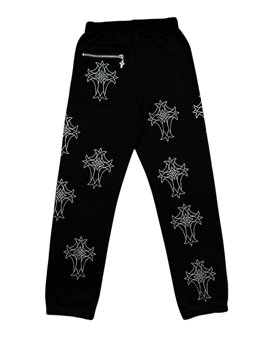 Royce Cross Rhinestone Sweatpants